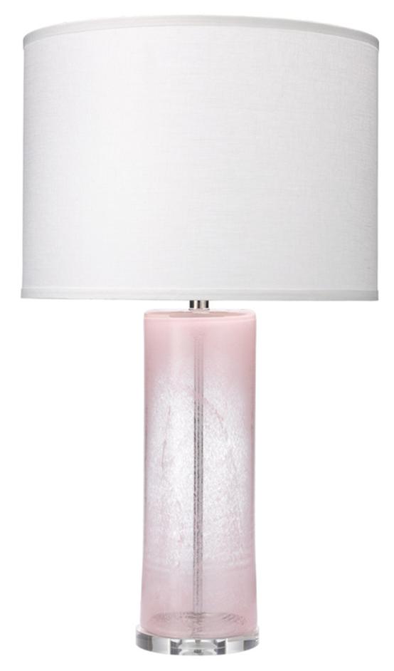 Dahlia Glass Table Lamp with Linen Shade by Jamie Young