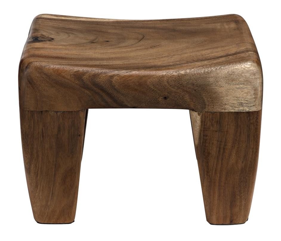 Sumo Munggur Wood Stool with Semi-Gloss Finish by Noir Furniture