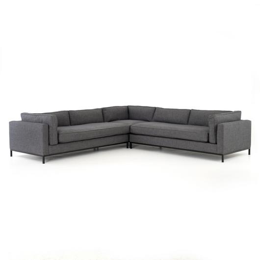 GRAMMERCY 3 PIECE SECTIONAL-BENNETT CHARCOAL by FOUR HANDS