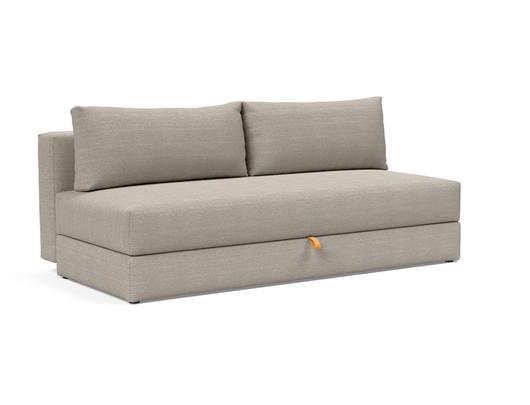 OSVALD FULL SOFABED in KENYA GRAVEL FABRIC WITH Black steel LEGS 579 by INNOVATION USA