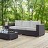 Minerva Outdoor Patio Sofa In Espresso White by Modway Furniture