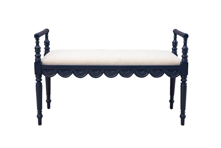 Blue Juliet Bench by Furniture Classics