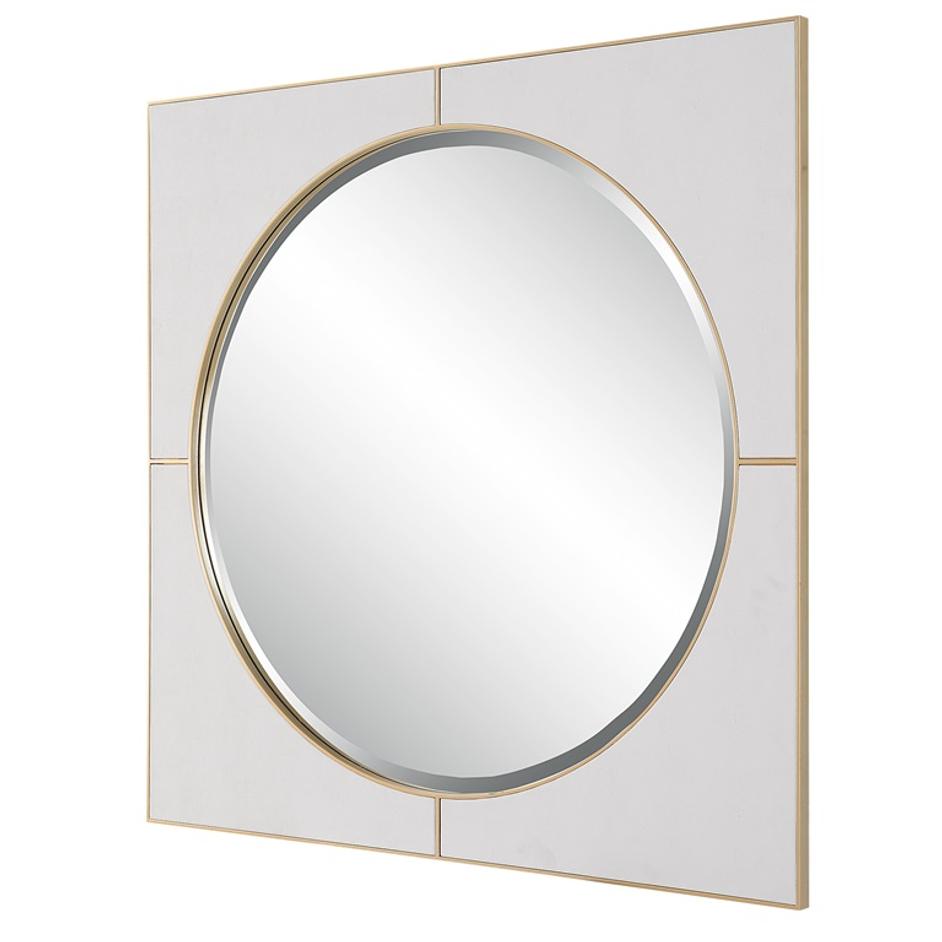 Cyprus White Square Mirror by Uttermost