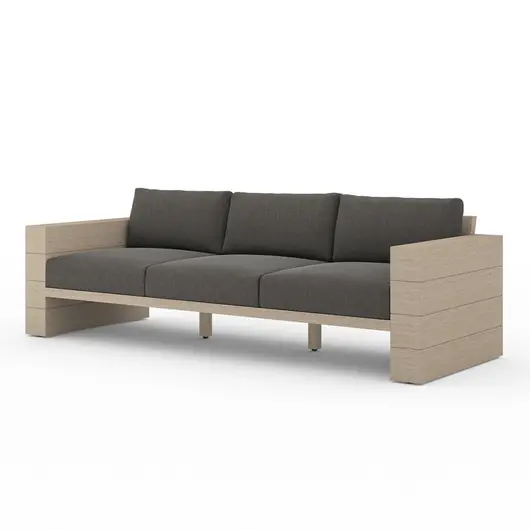 Leroy Outdoor Sofa In 96" In Brown/Charcoal by FOUR HANDS