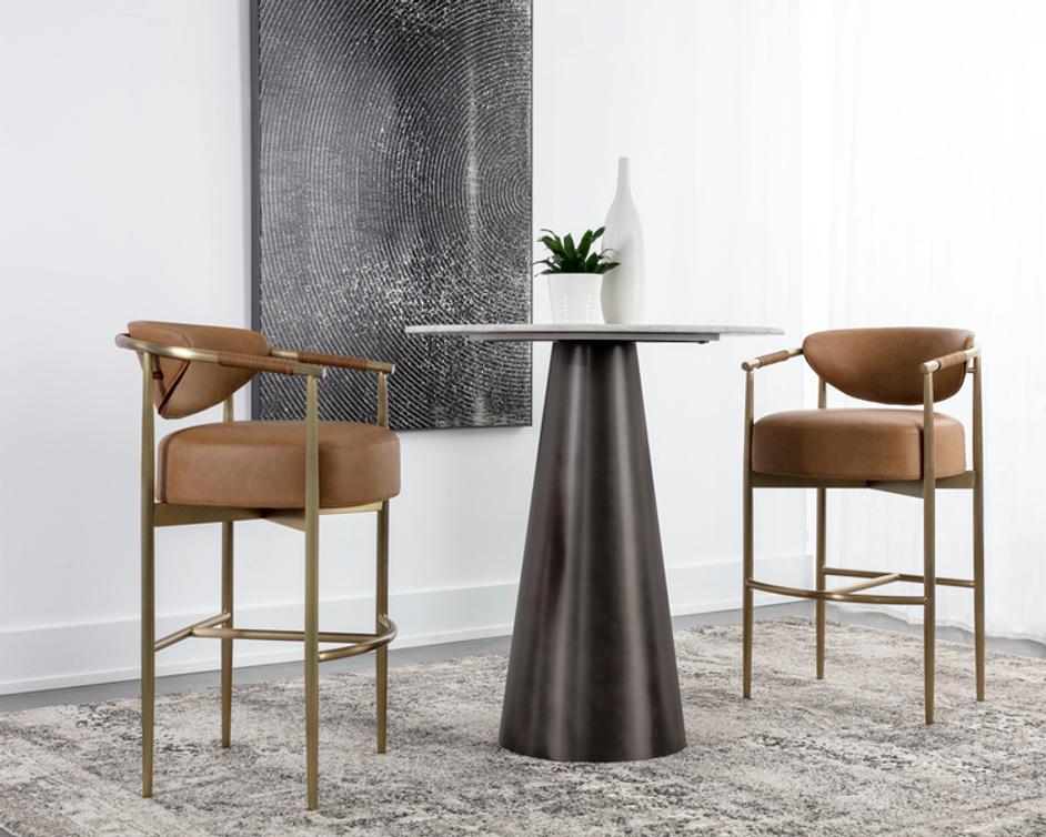 HELOISE BARSTOOL - MILLIKEN COGNAC by Sunpan