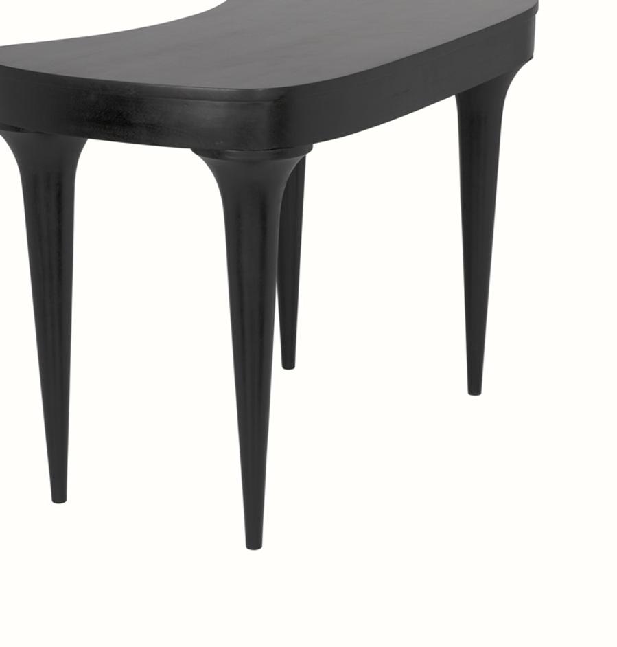 Rennie Mahogany Desk in Hand-Rubbed Black Finish by Noir Furniture