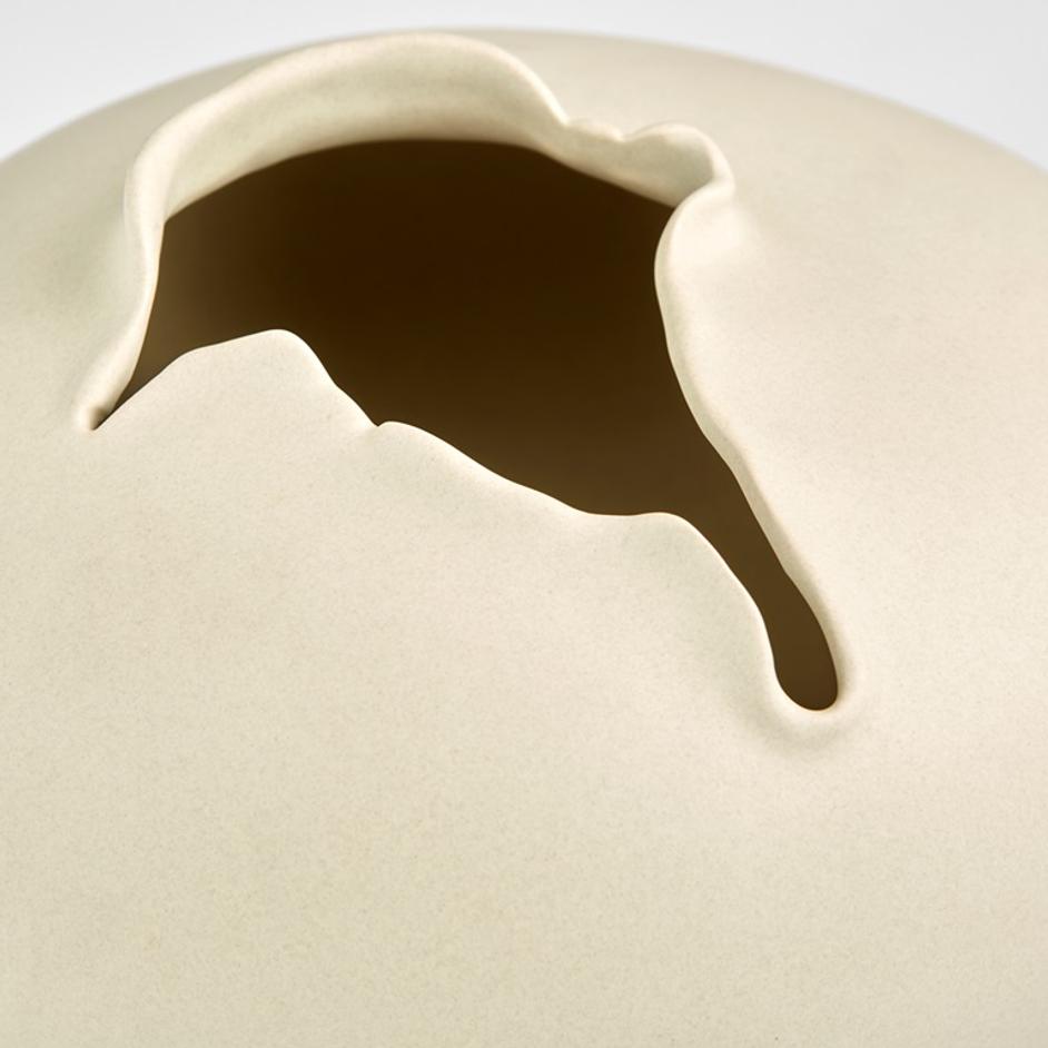 Tambora Vase | Off White - Medium by Cyan Design