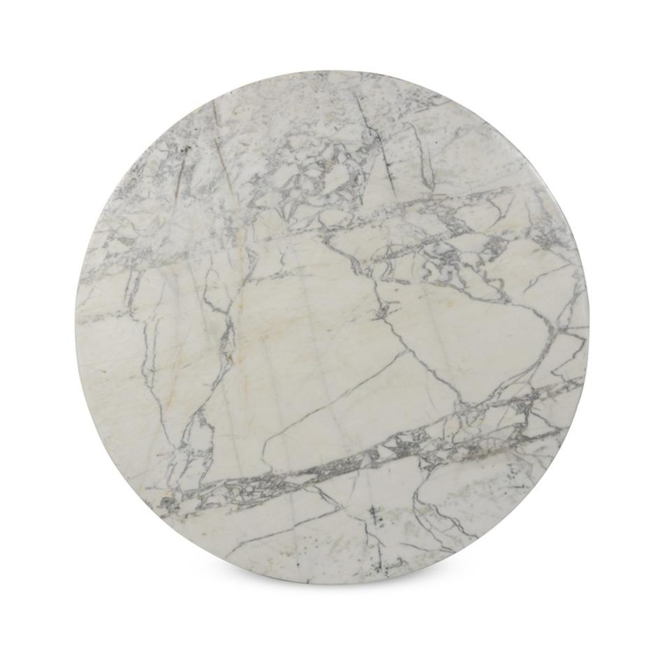 Balboa Outdoor Coffee Table - Veined White Marble by Four Hands
