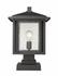 Aspen 1 Light Outdoor Pier Mounted Fixture in Black Finish by Z-Lite
