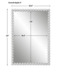 Serna White Vanity Mirror by Uttermost