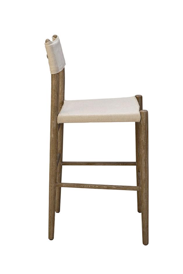 Linen Prescott Counter Stool by Furniture Classics