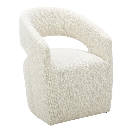Barrow Rolling Dining Chair White Mist by Moes Home