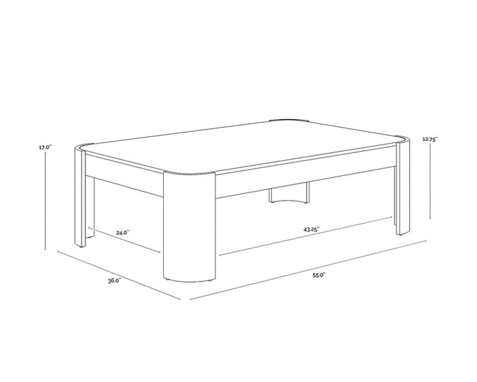 IRVINE COFFEE TABLE by Sunpan