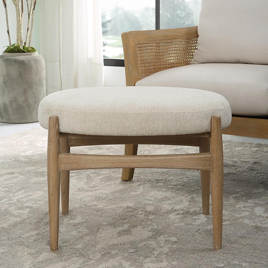 Acrobat Off-White Small Bench by Uttermost