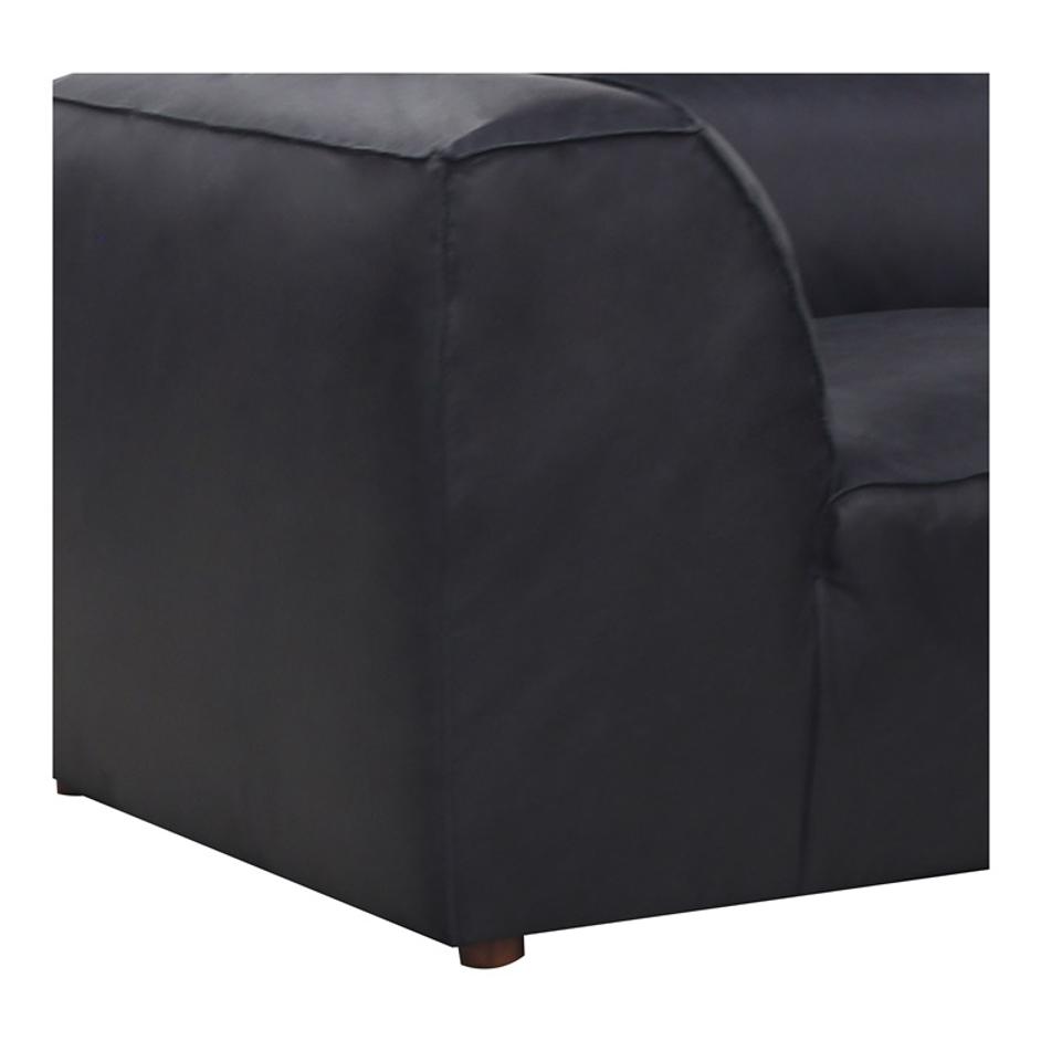 FORM CORNER CHAIR VANTAGE BLACK LEATHER by Moes Home