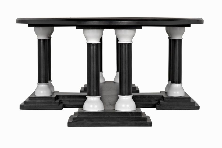 Desoto Coffee Table, Hand Rubbed Black and Solid White by Noir Furniture