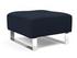 DELUXE EXCESS OTTOMAN in MIXED DANCE BLUE FABRIC WITH Chrome legs 528 by INNOVATION USA