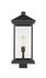 Portland 1 Light Outdoor Post Mount Fixture in Black Finish by Z-Lite