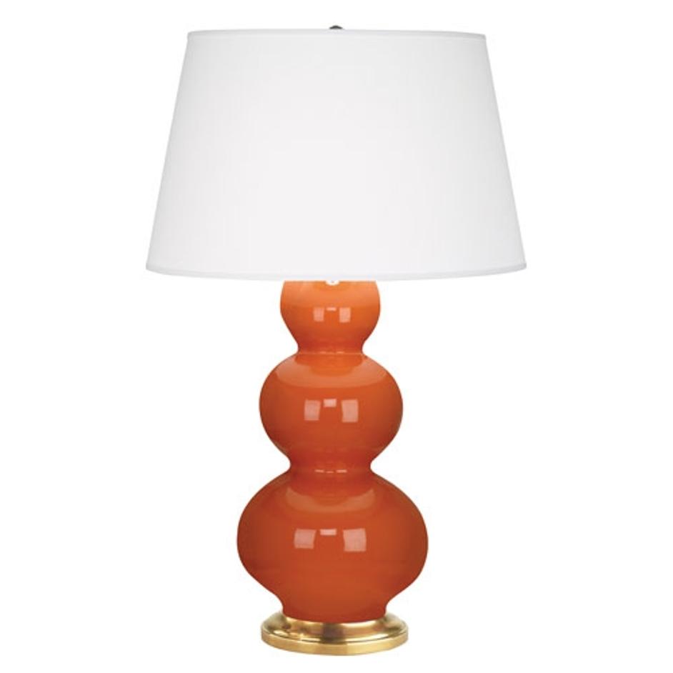 Pumpkin Triple Gourd Table Lamp by Robert Abbey