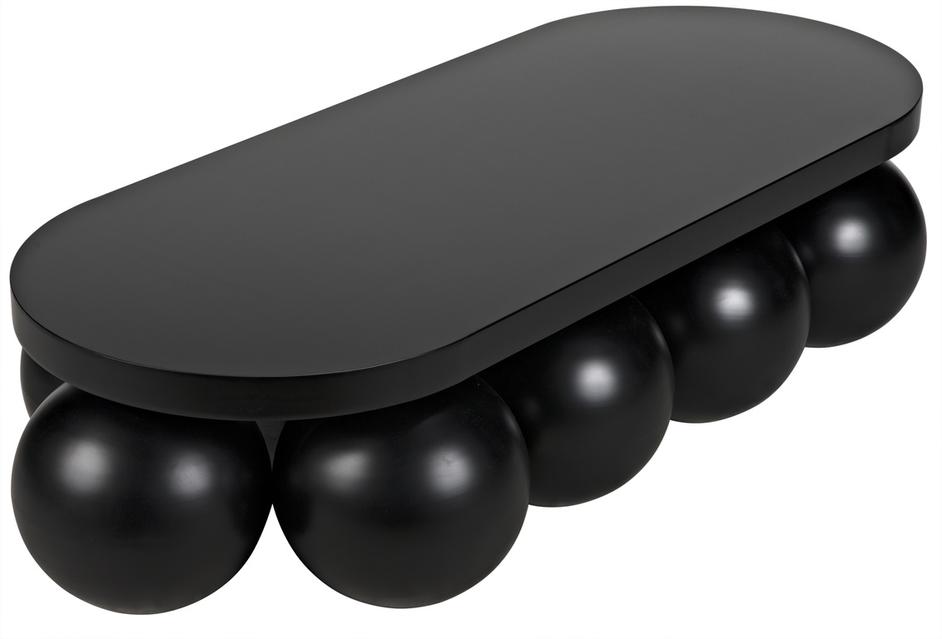 Lambreta Industrial Steel Coffee Table in Matte Black by Noir Furniture