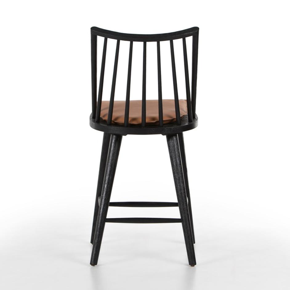 Lewis Windsor Stool W Cushion In Bl In Counter by FOUR HANDS