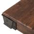 Industrial Teak 50-Inch Reclaimed Teak Coffee Table with Gray Zinc Wheels by Home Trends & Design