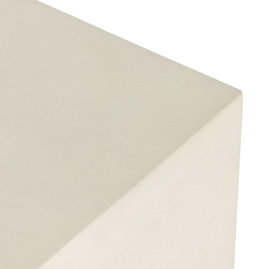 Parish Outdoor End Table In White Concrete by FOUR HANDS