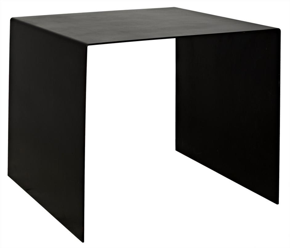 Yves Side Table, Large, Black Steel by Noir Furniture