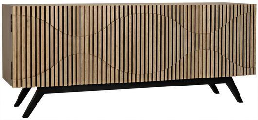 Illusion Sideboard with Steel Base, Bleached Walnut by Noir Furniture