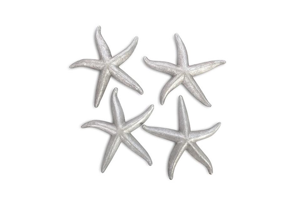 Star Fish, Silver Leaf, Set of 4, LG by PHILLIPS COLLECTION