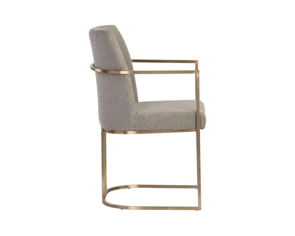Rayla Dining Armchair - Belfast Oyster Shell by Sunpan
