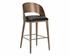 DEZIRAE BARSTOOL - ANTIQUE BRASS - CHARCOAL BLACK LEATHER by Sunpan