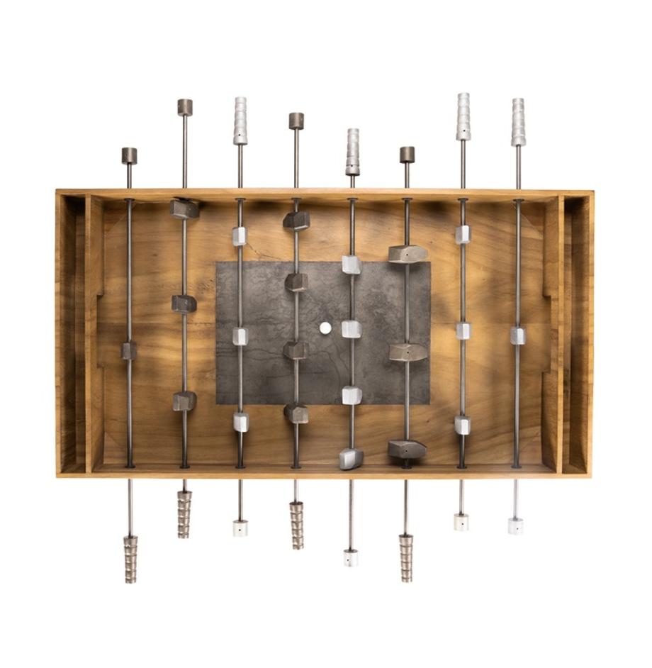 Foosball Table In Natural Brown Guanacaste by FOUR HANDS