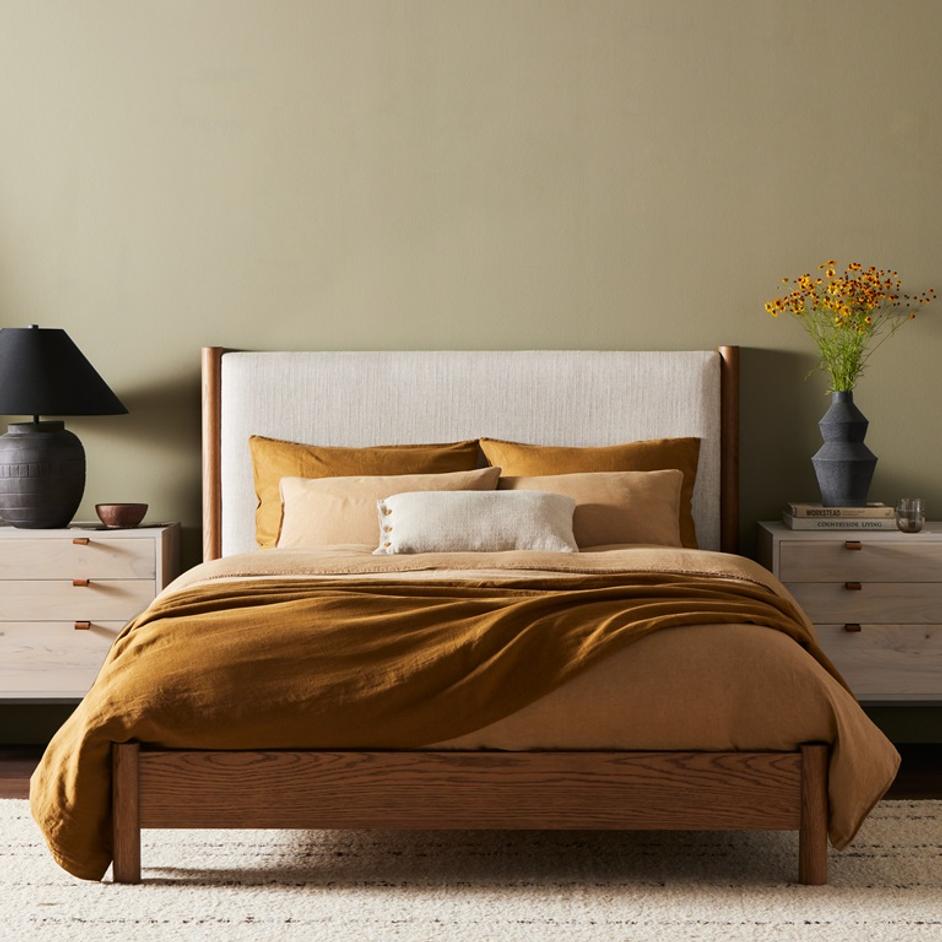 Roark Bed In Essence Natural In Queen by FOUR HANDS