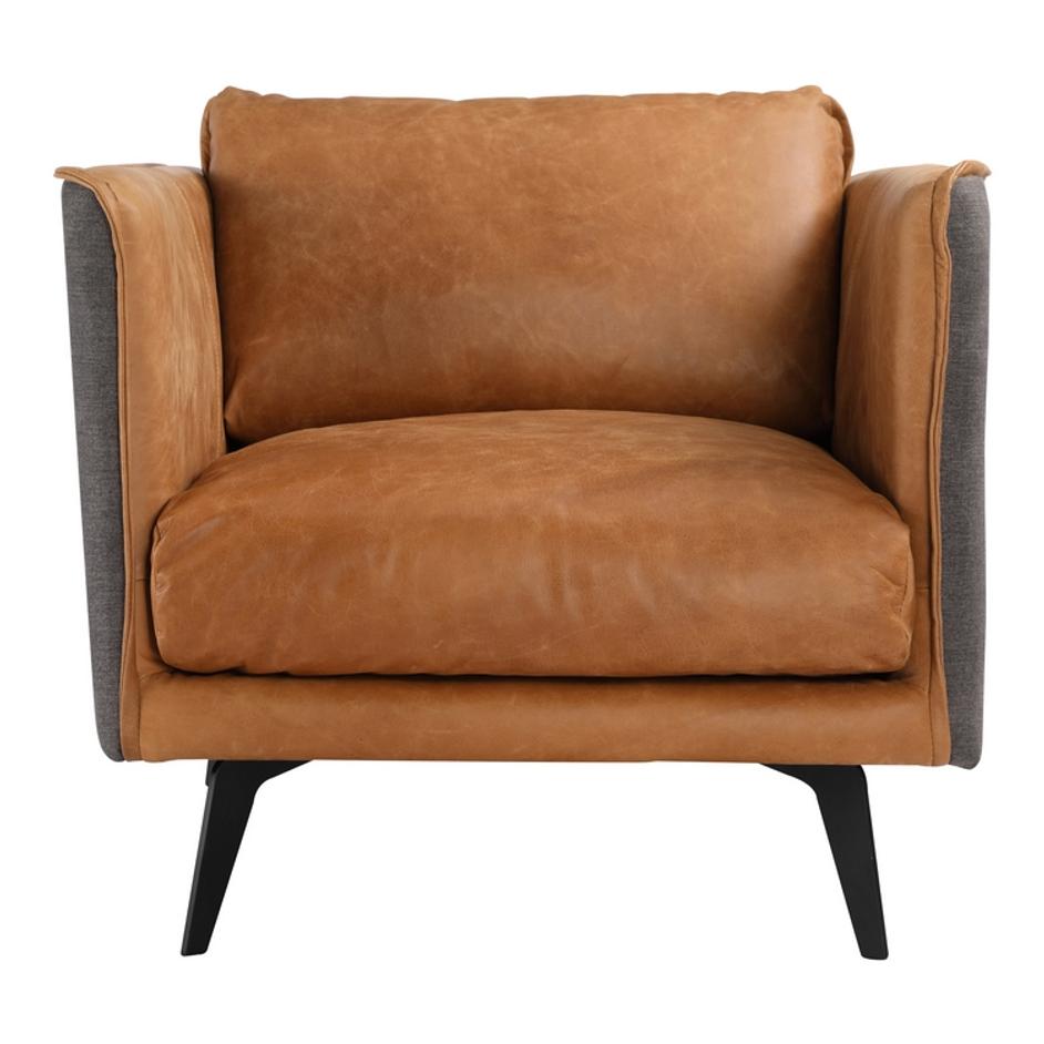 MESSINA LEATHER ARM CHAIR COGNAC by Moes Home