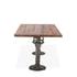 Industrial Loft 82-Inch Reclaimed Teak Wood Dining Table with Adjustable Crank by Home Trends & Design