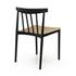 2pc Set Ben Side Chair In Black/Natural by Aeon Furniture
