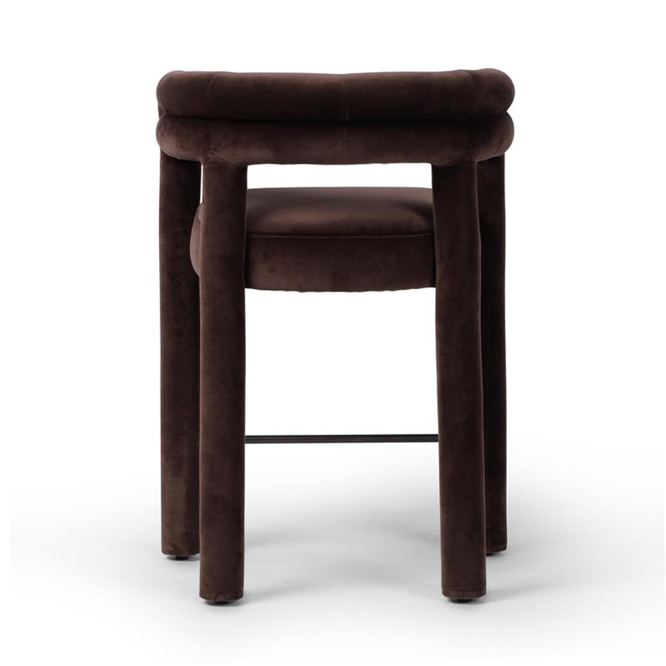 Tacova Counter Stool In Surrey Cocoa by FOUR HANDS