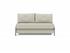 CUBED FULL SOFA BED in MIXED DANCE NATURAL FABRIC WITH Chrome legs 527 by INNOVATION USA