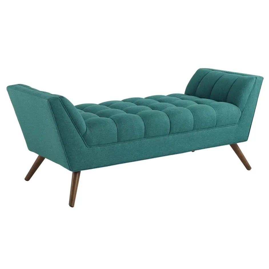 Vestry Medium Upholstered Fabric Bench In Teal by Modway Furniture
