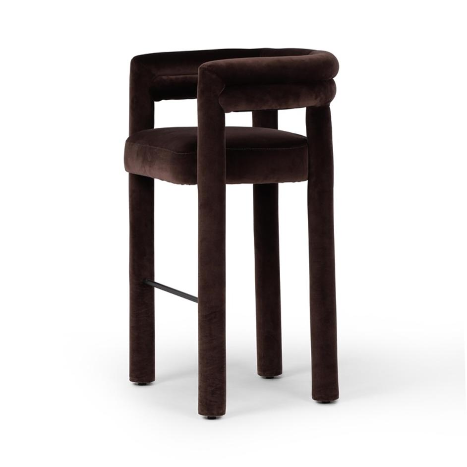 Tacova Bar Stool in Surrey Cocoa by FOUR HANDS