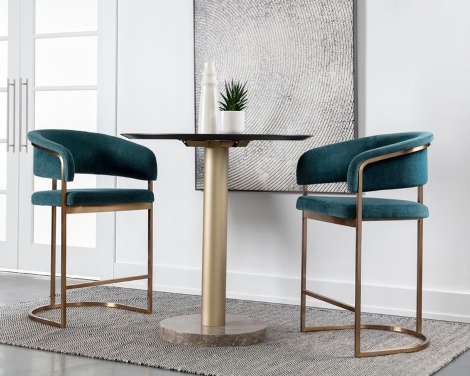 MARRIS COUNTER STOOL - GOLD - DANNY TEAL by Sunpan