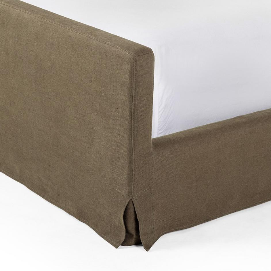 Daphne Slipcover King Bed - Brussels Coffee by Four Hands