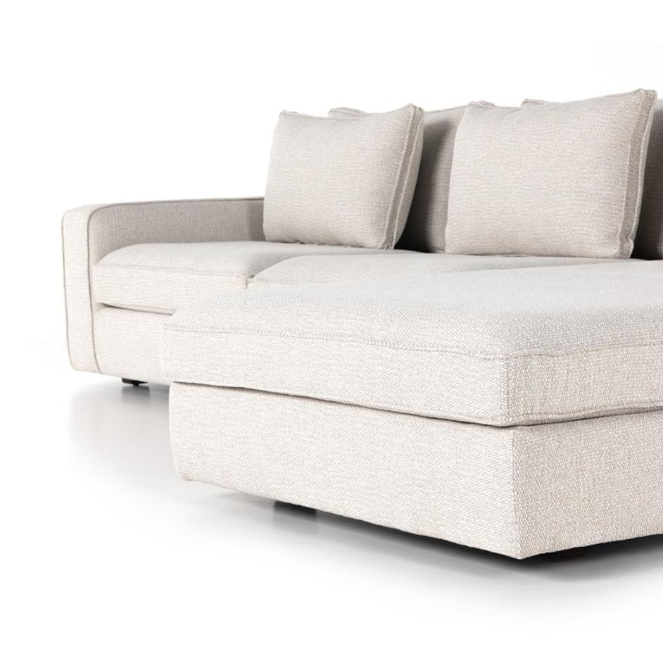 Pierce 2pc W/ Raf Chaise In Pompee Pearl by FOUR HANDS