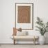 Sohan Light Brown Elm Wood w/ Oatmeal Fabric Bench by Mercana