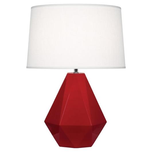 Ruby Red Delta Table Lamp by ROBERT ABBEY