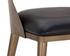 DEZIRAE DINING CHAIR - ANTIQUE BRASS - CHARCOAL BLACK LEATHER by Sunpan