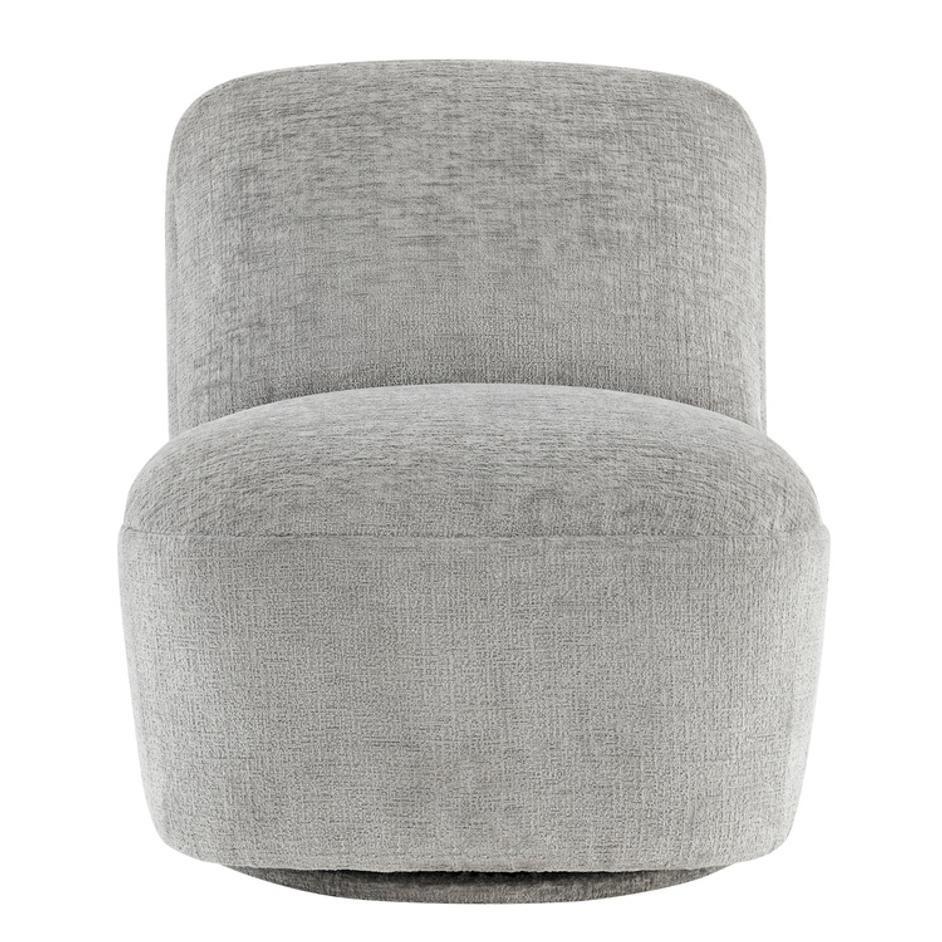Cortez Fabric Swivel Accent Chair, Seville Gray by New Pacific Direct