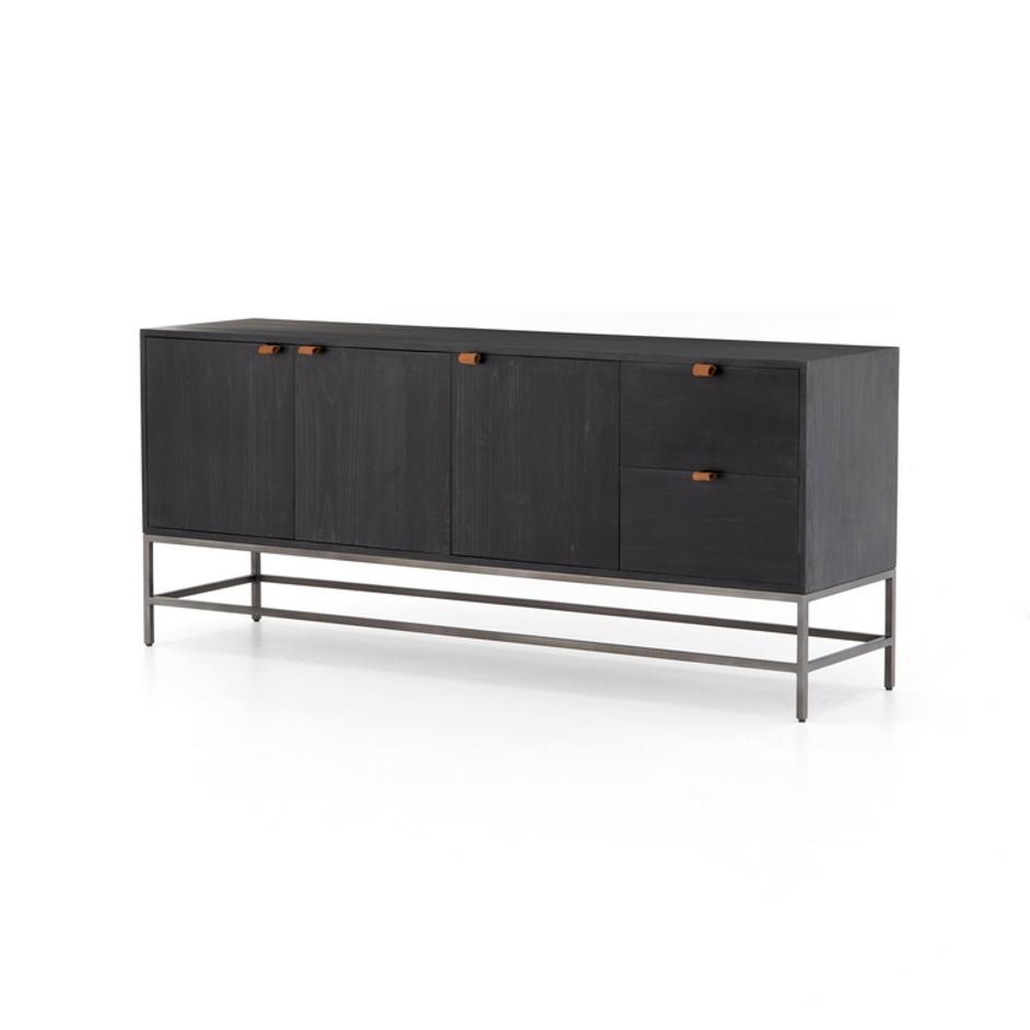 Trey Sideboard in Black Wash Poplar by FOUR HANDS