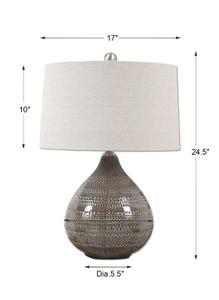 Batova Smoke Gray Lamp by Uttermost